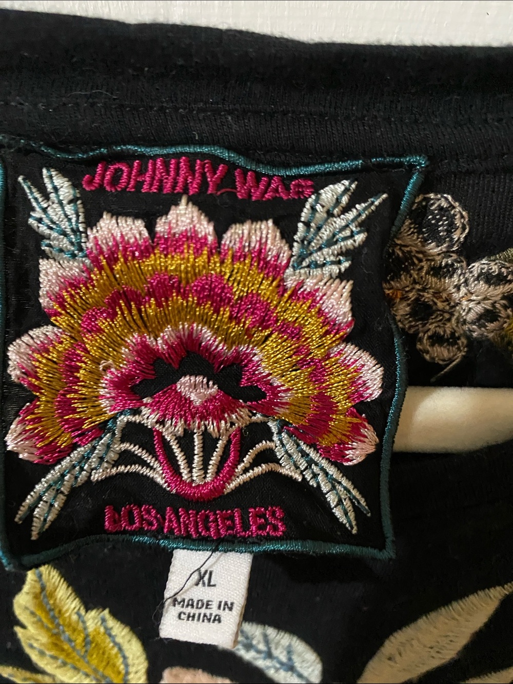 Johnny Was Black Maxi Dress with Multicolor Floral Embroidery - Picture 2 of 8